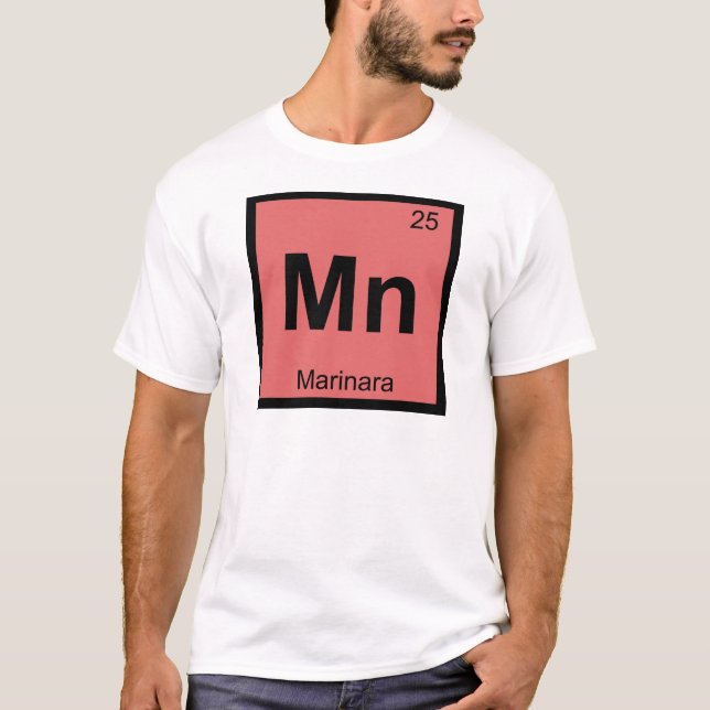 Camiseta Manganês - Símbolo da mesa periódica da química de (Frente)