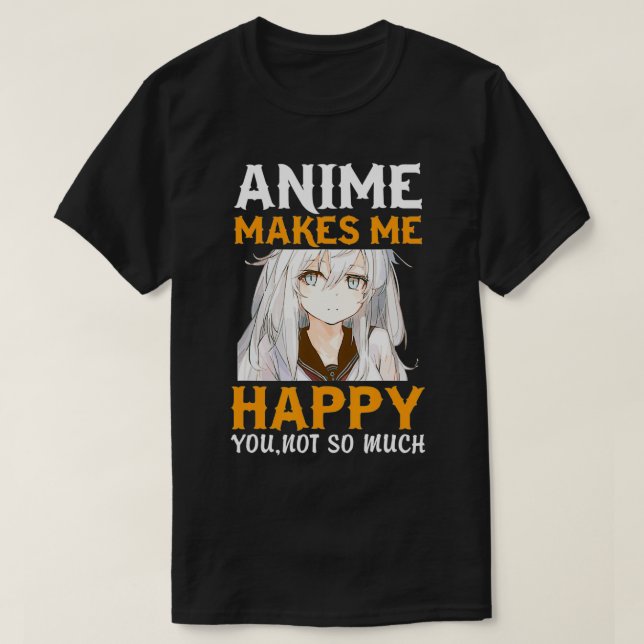 Camiseta Mangas Animes me deixa feliz (Frente do Design)