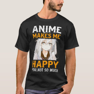 Camiseta Mangas Animes me deixa feliz