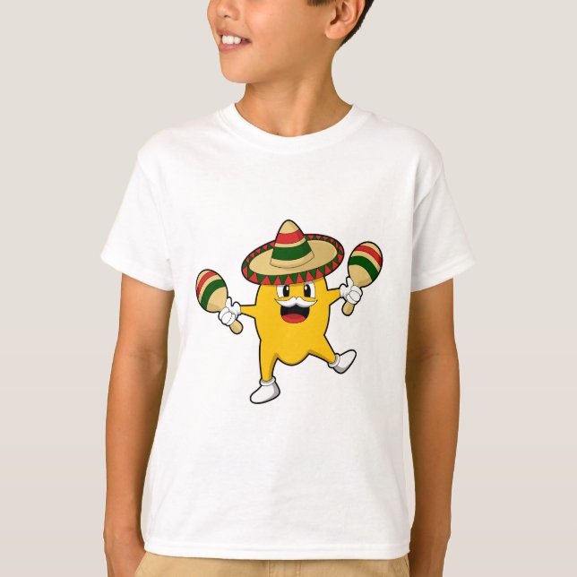 Camiseta Mango como músico com Maraca (Frente)
