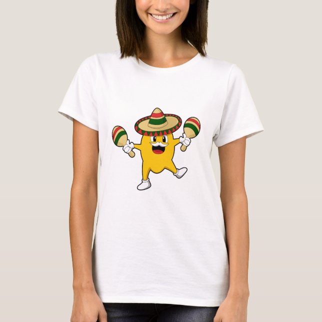 Camiseta Mango como músico com Maraca (Frente)