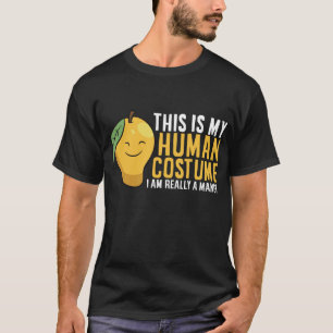 Camiseta Mango Fruta Halloween Mango Costume Humano Eu sou
