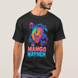 Camiseta Mango Mayhem – Beisebol de Desenho Neon