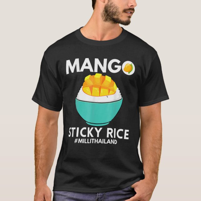 Camiseta Mango Sticky Rice Milli Tailândia Comida (Frente)