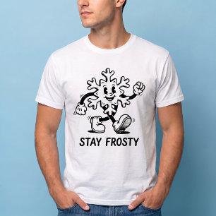 Camiseta Mangueira de Borracha de Floco de Neve Retro Fique