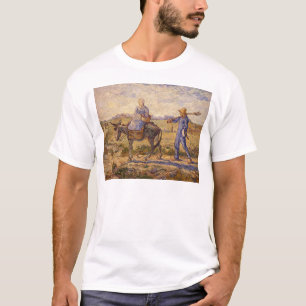 Camiseta Manhã de Vincent van Gogh , saindo trabalhar
