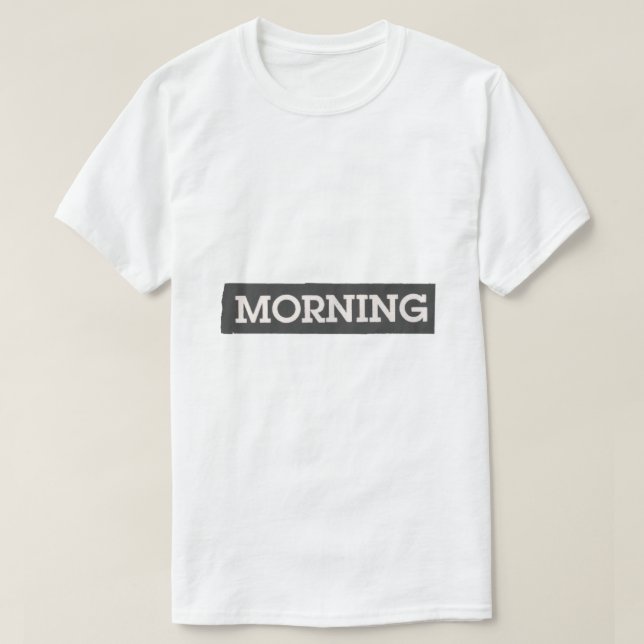 Camiseta Manhã – Design de Tipografia Simples (Frente do Design)