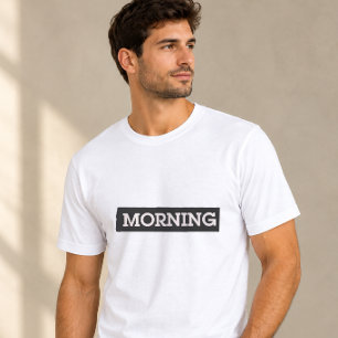 Camiseta Manhã – Design de Tipografia Simples