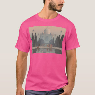 Camiseta Manhã Mist Em Taj Mahal Por Yoshida Hiroshi