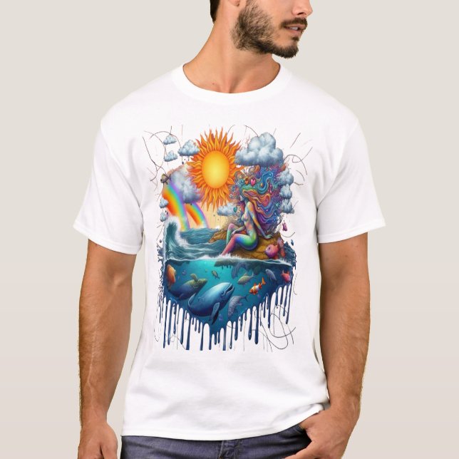Camiseta Manhã Sereia Subconsciente Sol Beijada (Frente)