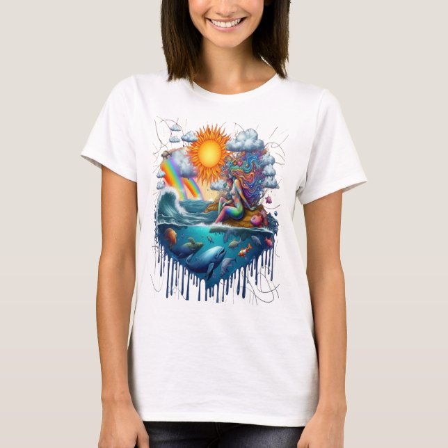 Camiseta Manhã Sereia Subconsciente Sol Beijada (Frente)