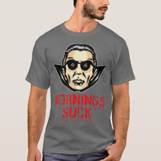 Camiseta Manhãs Cheira De Vampiro Engraçado