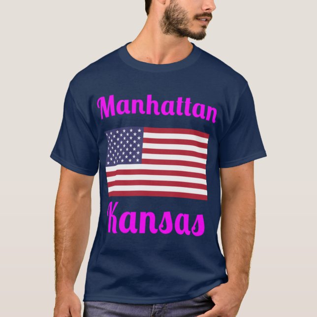 Camiseta Manhattan Kansas Stylish Prints4 (Frente)