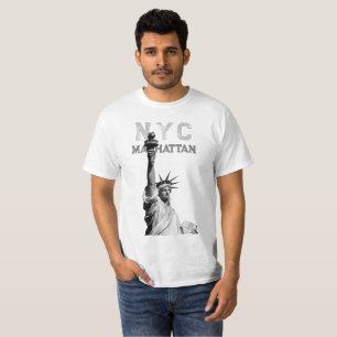 Camiseta Manhattan Liberty Statue Nyc Men's Elegant