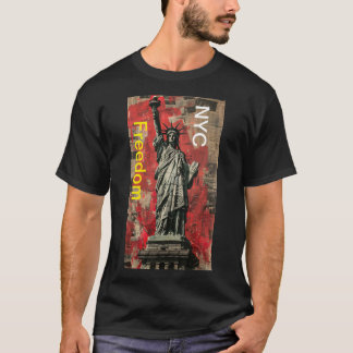 Camiseta Manhattan Nyc Liberty Statue Mens Modern t-shirt b