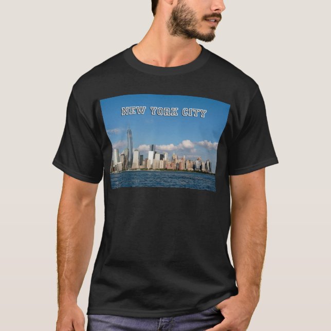 Camiseta Manhattan Skyline Nova Iorque USA (Frente)