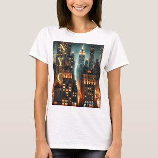 Camiseta Manhattan Vibes T-Shirt - Árvore de Nova Iorque Ne