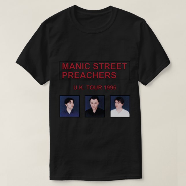 Camiseta Manic Street Preachers Uk 1996 T-Shirt (Frente do Design)