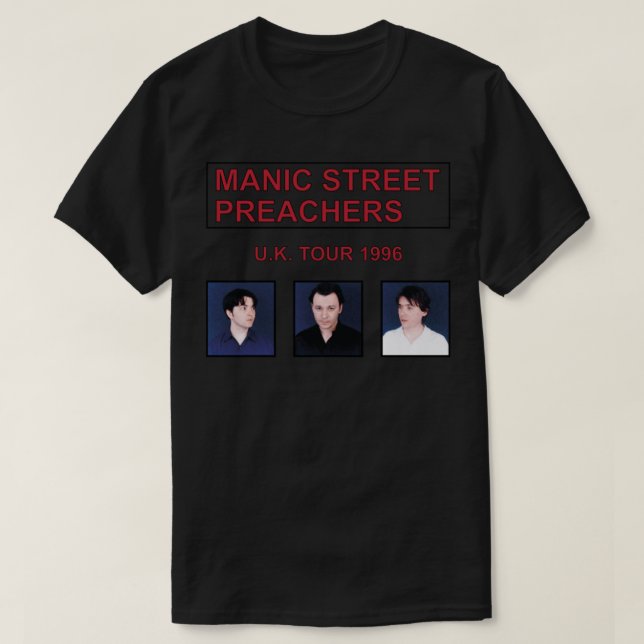 Camiseta Manic Street Preachers Uk 1996 T-Shirt (Frente do Design)