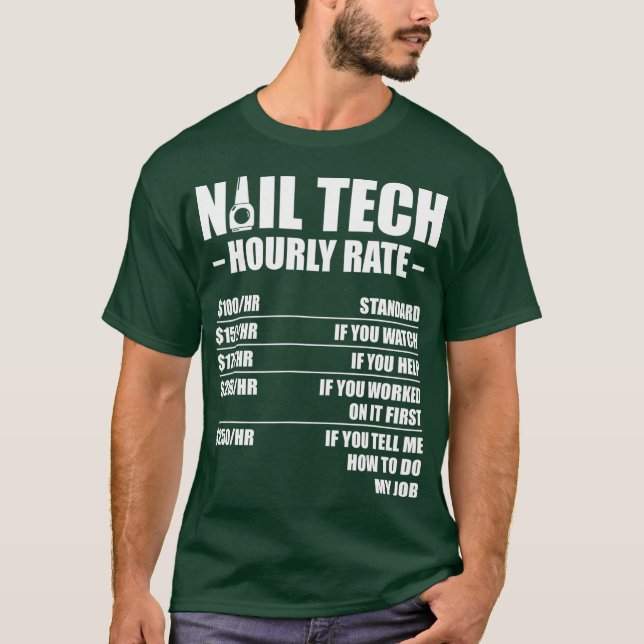 Camiseta Manicurista de Artista Tecnológico Nail Technicst  (Frente)