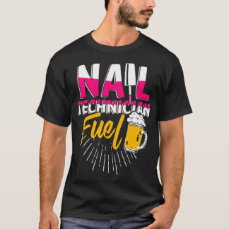 Camiseta Manicurista do artista técnico de cervejas de unha