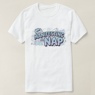 Camiseta Manifestando Uma Soneca Divertida Pastel Comic Son