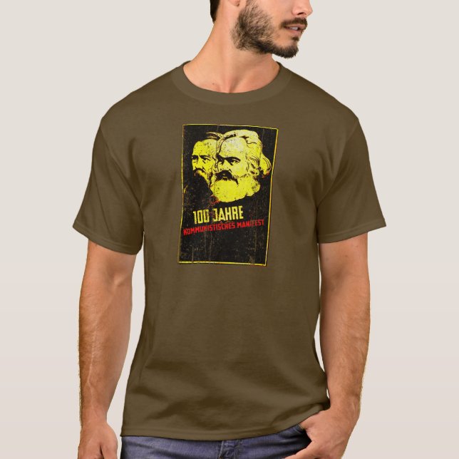 Camiseta Manifesto comunista Karl Marx e Friedrich Engels (Frente)