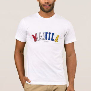 Camiseta Manila em cores da bandeira nacional de Filipinas