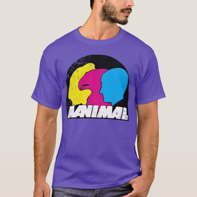 Camiseta Manimal 80s engraçado (Frente)
