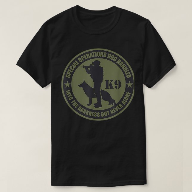 Camiseta Manipulador de Cachorros de Operações Especiais do (Frente do Design)