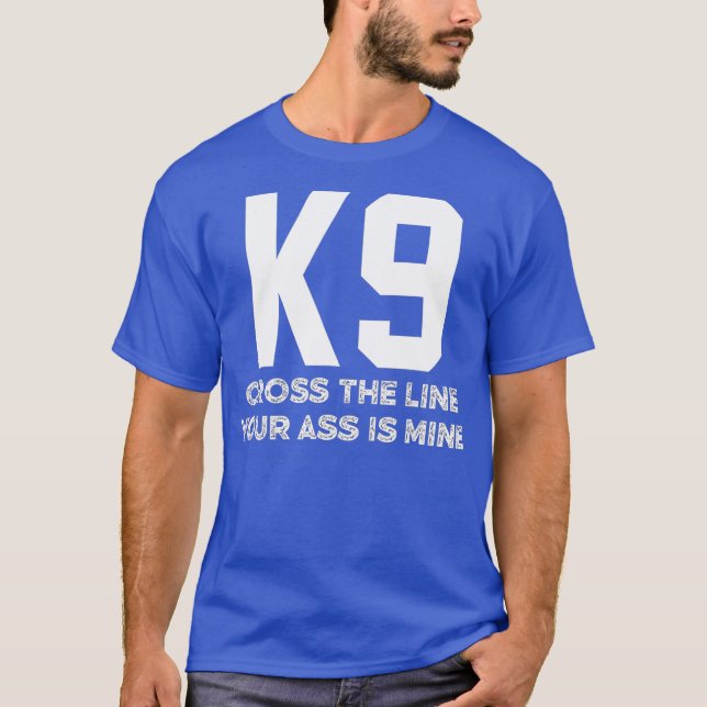 Camiseta Manipulador K9 do Cachorro Militar de Trabalho da  (Frente)