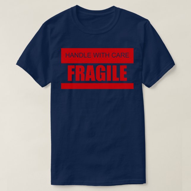 Camiseta Manipular com cuidado Frágil (Frente do Design)