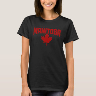 Camiseta Manitoba Canada Maple Leaf Flag Pride