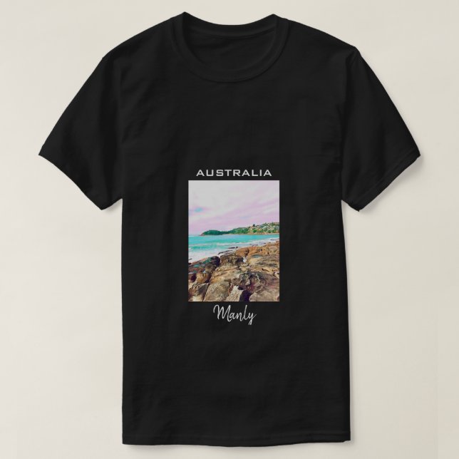 Camiseta Manly Beach surf Austrália viagem (Frente do Design)