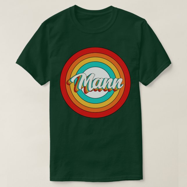 Camiseta Mann Name Shirt Vintage Mann Circular (Frente do Design)