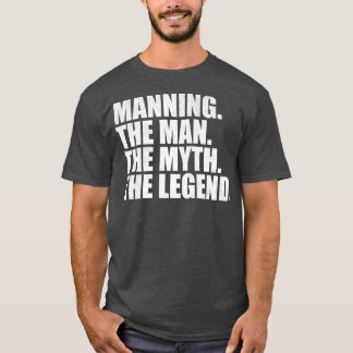 Camiseta Manning Nome da família Manning sobrenome Manni