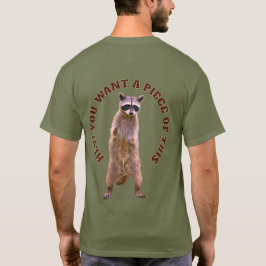 Camiseta Manny E O Guaxinim: Cachorro vs Guaxinim em Pé Atr