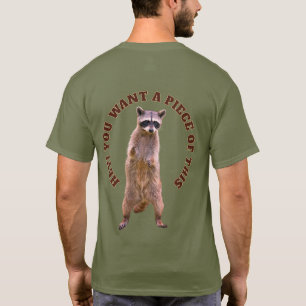 Camiseta Manny E O Guaxinim: Cachorro vs Guaxinim em Pé Atr