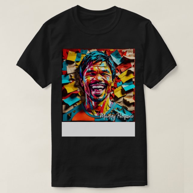 Camiseta Manny Pacquiao Paper Art TSirt (Frente do Design)