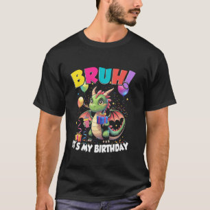 Camiseta Mano É Meu Aniversário Balões Dragon Cavaleiros Cr