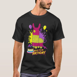 Camiseta Mano É Meu Aniversário Pinata Llama Festa Família 
