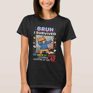 Camiseta Mano eu sobrevivi 100 dias de escola Cem Dabbing