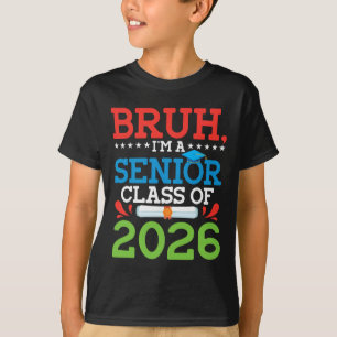 Camiseta Mano Eu Sou Um Senior Cl De Diploma De Graduação D