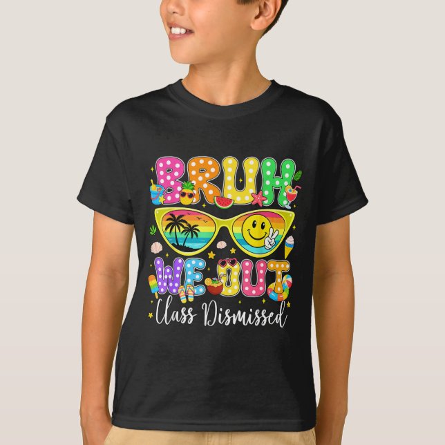 Camiseta Mano Fora Professores Feliz Último Dia de Aula Men (Frente)