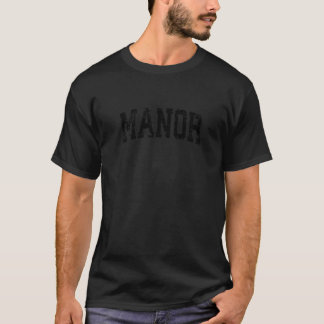 Camiseta Manor Pensilvânia PA Vintage Athletic Sports Blac