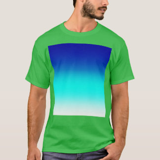 Camiseta Mânre de Gradação de Água Azul do Mar de Bfeijão