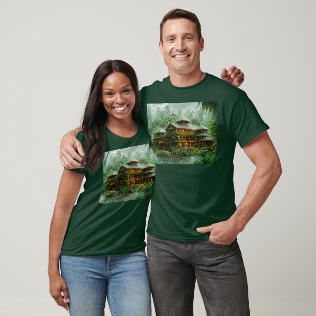 Camiseta Mansão da Floresta Tropical (Unissex)