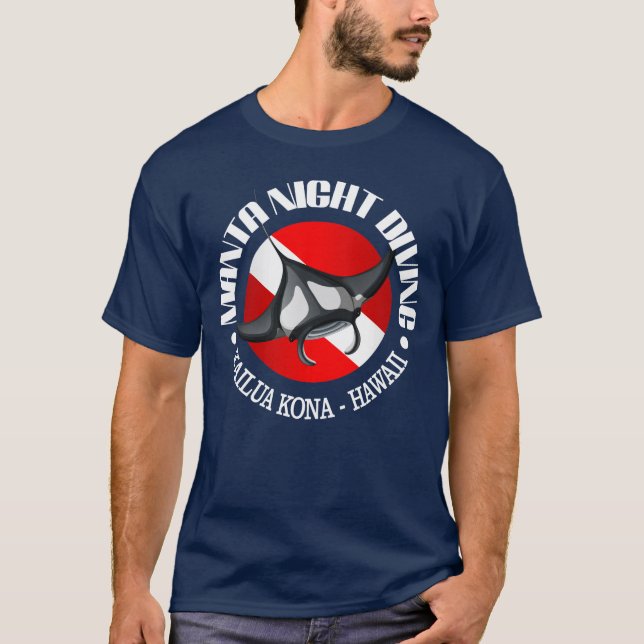 Camiseta Manta Night Diving (Kailua Kona) (Frente)