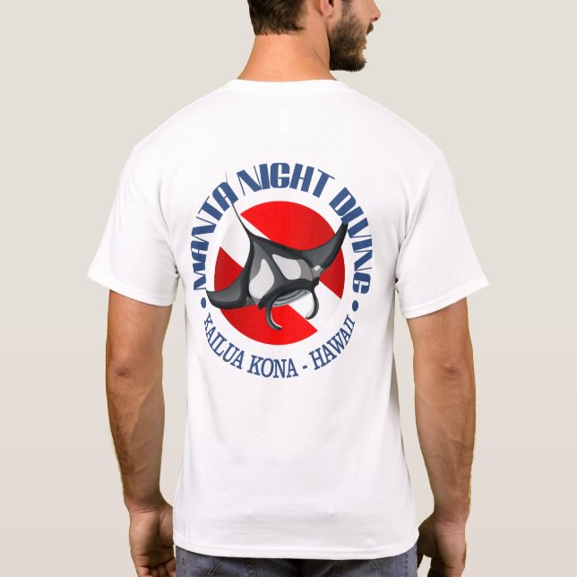 Camiseta Manta Night Diving (Kailua Kona) (Verso)