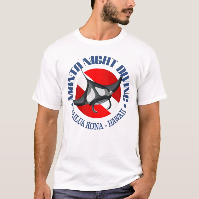 Camiseta Manta Night Diving (Kailua Kona) (Frente)